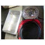 8pc deep metal catering pans plus p...