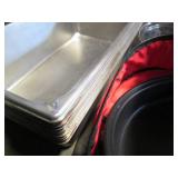 8pc deep metal catering pans plus p...