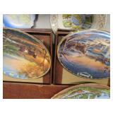 12pc Monthly plate set, vintage woo...