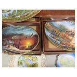 12pc Monthly plate set, vintage woo...