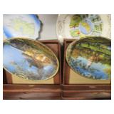 12pc Monthly plate set, vintage woo...