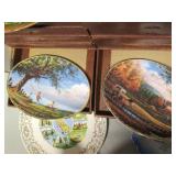 12pc Monthly plate set, vintage woo...