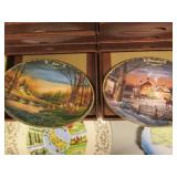 12pc Monthly plate set, vintage woo...