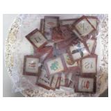 12pc Monthly plate set, vintage woo...
