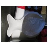 Heavy Wagner Ware pan, fish dish, c...