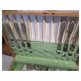 Assortment of plated flatware with ...