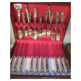 Vintage flatware with wood Case...