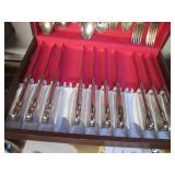 Vintage flatware with wood Case...