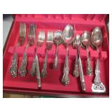 Vintage flatware with wood Case...