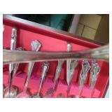 Vintage flatware with wood Case...