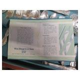 Vintage plated flatware with wood c...