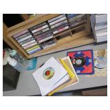 Vintage 45 vinyl Records, music cas...