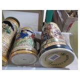 Vintage German and Miller steins...