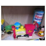 Wide variety of vintage toys and ga...