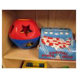 Wide variety of vintage toys and ga...