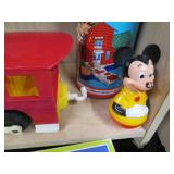 Wide variety of vintage toys and ga...