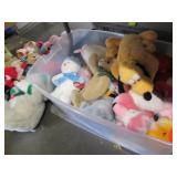 Large tote plus bag of assorted plu...