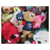 Large tote plus bag of assorted plu...