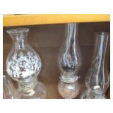 Assortment of vintage oil lamps and...