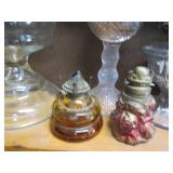 Assortment of vintage oil lamps and...