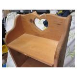 Slim cut heart wood display shelf a...
