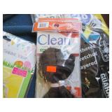 Variety of wigs, gift basket shrink...