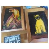 Painted and framed felt style wall ...