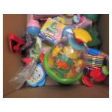 Box of assorted kids toys and activ...