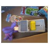 Box of assorted kids toys and activ...
