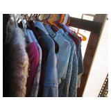 Variety of mostly adult size clothi...