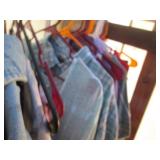 Variety of mostly adult size clothi...