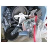 Box of assorted size caster wheels ...