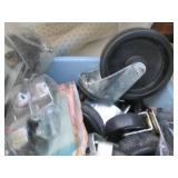 Box of assorted size caster wheels ...