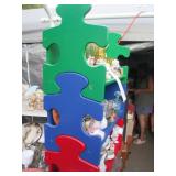 Multicolor 3-tier wood shelf (conte...