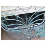 Pair of heavy abstract metal indoor...