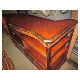 Decorative wood display shelf with ...