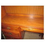 Vintage Wood desk with wall Hutch u...
