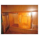 Vintage Wood desk with wall Hutch u...