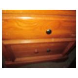 Wood 2-drawer night stand with vint...