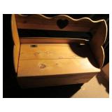 Wooden city heart entry storage ben...