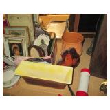 Vintage frames, wall plaques and ot...