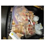 Clamshell tote loaded with rubber s...