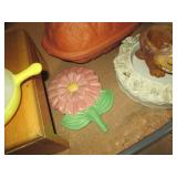 Small wood step stool, outdoor orna...