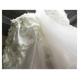 Vintage long sleeve beaded wedding ...