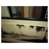 Large oil paintings and other frame...