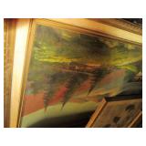 Large oil paintings and other frame...