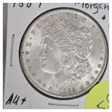 1889-Morgan AU+ $1 Silver