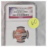 2005 S Silver 25c NGC PF69 Ultra Cameo Minnesota
