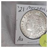 1921 Morgan $1 AU Condition