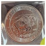2015-1 1/4 oz-.999 Silver Canadian Buffalo